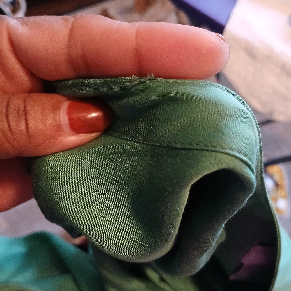 Chico's  Green Maxi Dress Maxi Drop Waist Tiered Sz 8 Casual Boho Peasant Office - Picture 10 of 11